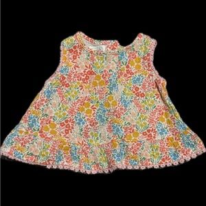 Mud Pie Colorful Floral Baby Dress w/ Bloomers 6-9 Months